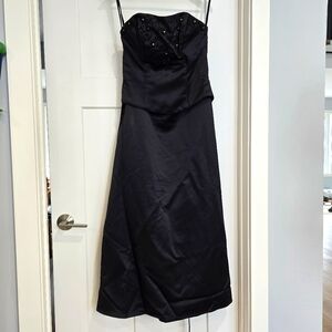 Raylia Designs Dress Women's 10 Strapless 2-piece Black Formal Dance Wedding